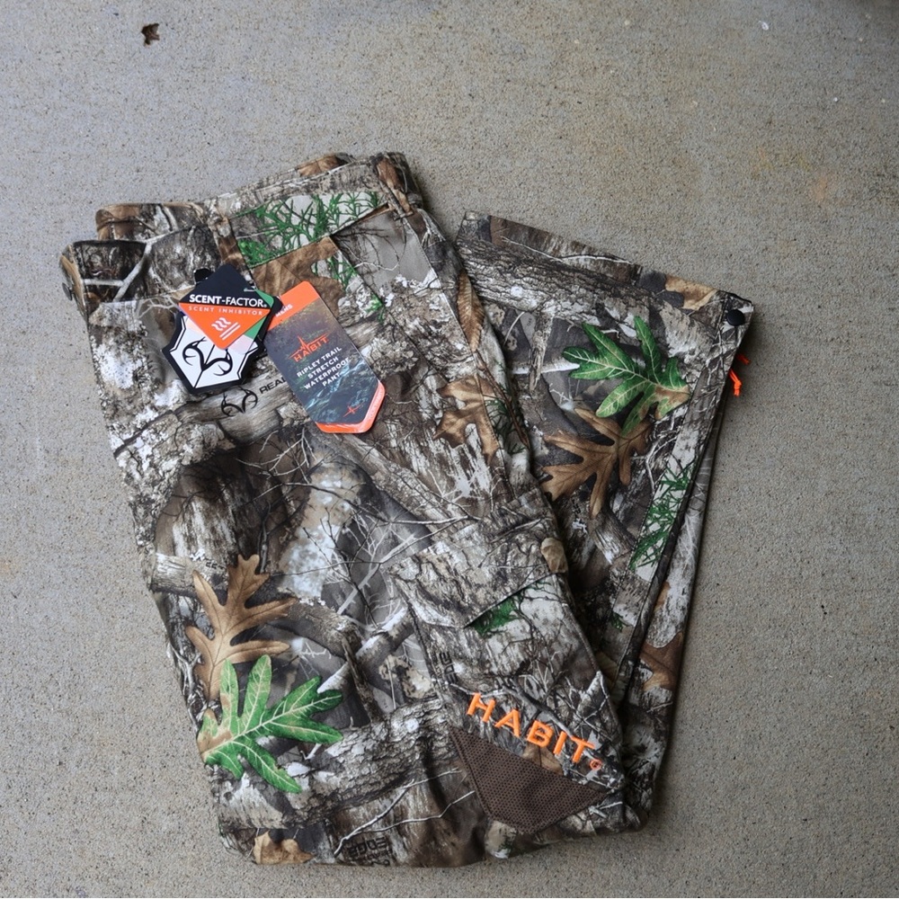 Habit men’s Realtree camo pants hunting 2xl waterproof stretch scent inhibitors